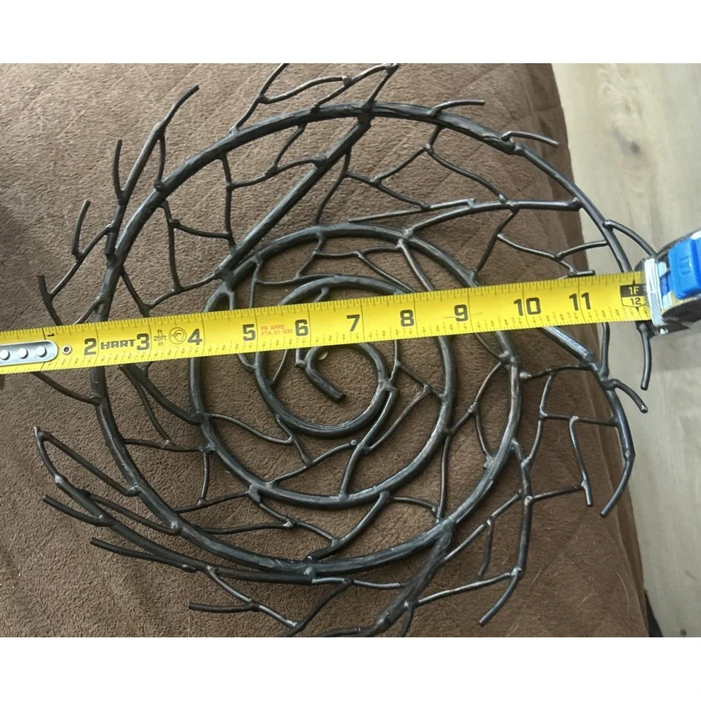 MCM Twig Basket  Dark Patina Centerpiece Handmade 12